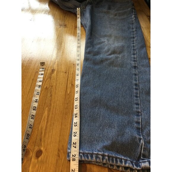 Levis 505 Mens Regular Fit Jeans W33 L30 100% Cotton Denim Blue Classic - Picture 8 of 8